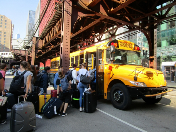 Weiterfahrt per Schulbus