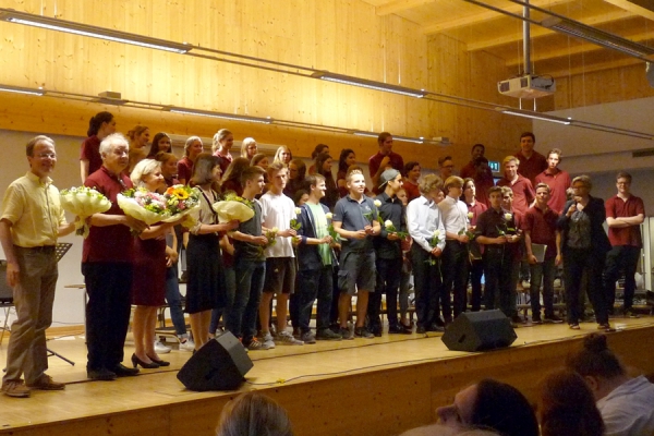 Dank an Lehrer, Moderatoren und Techniker