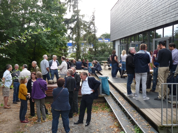 Ausklang auf der Veranda der Mensa